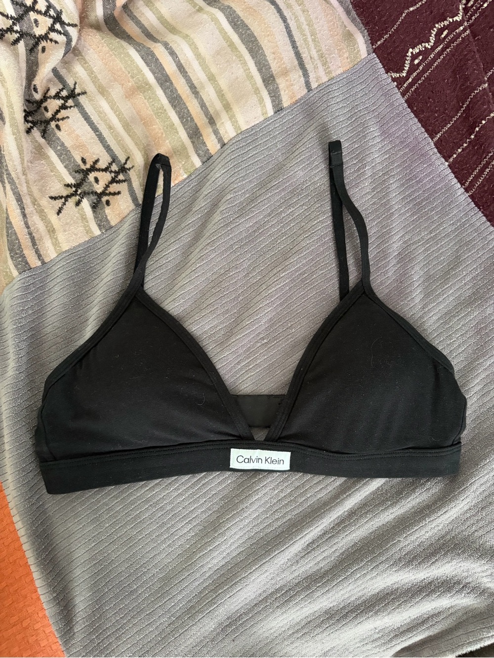 Calvin Klein Black Soft Triangle Bralette